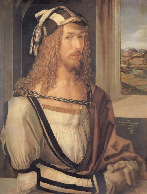 Albrecht Durer Sele-portrait with Landscape